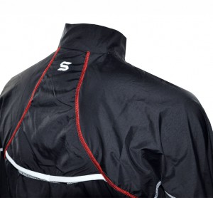 sural toubkal veste coupe vent/imperméable ultra légère noire sans capuche