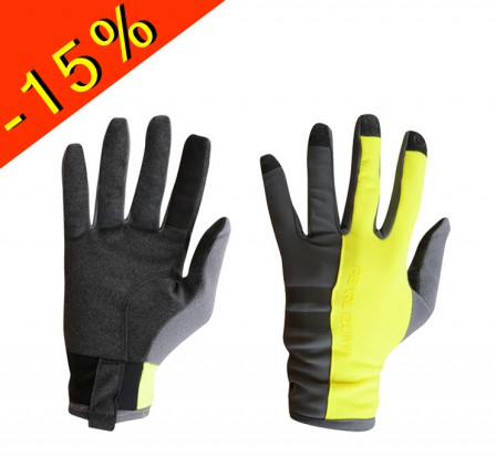 PEARL IZUMI escape thermal gants running homme mi-saison hiver jaune fluo compatible écran tactile