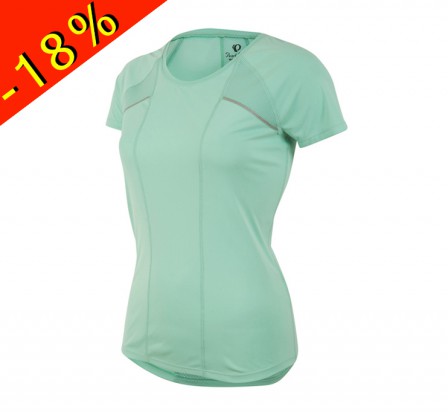 PEARL IZUMI maillot running femme manches courtes pursuit aqua