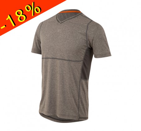 pearl izumi maillot running manches courtes homme mi-saison escape gris