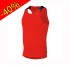 pearl izumi maillot running homme sans manche fly singlet rouge débardeur running